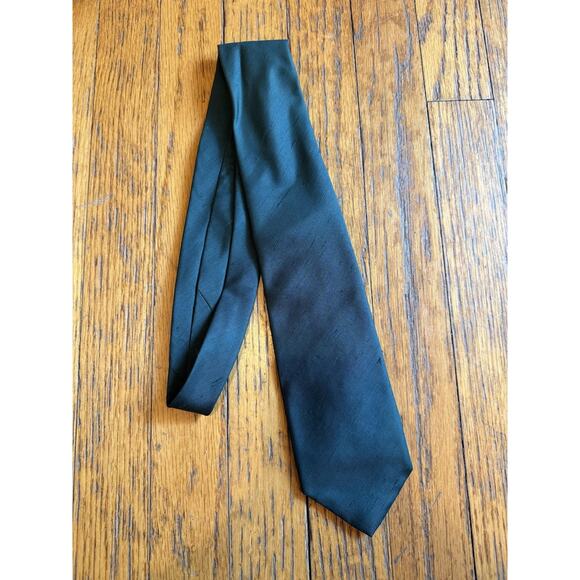 Burberrys Tie Mens Green Silk Made England Formal Necktie Classic Vintage Style - Picture 1 of 6